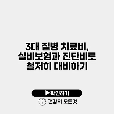 3대 질병 치료비, 실비보험과 진단비로 철저히 대비하기
