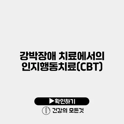 강박장애 치료에서의 인지행동치료(CBT)