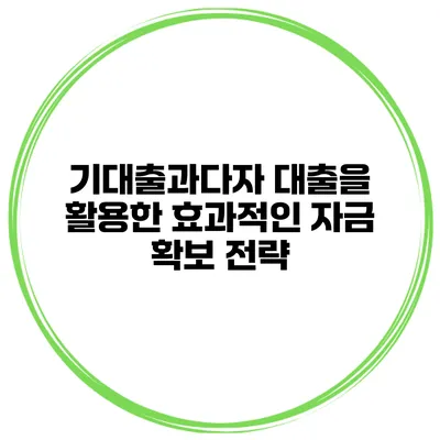 기대출과다자 대출을 활용한 효과적인 자금 확보 전략