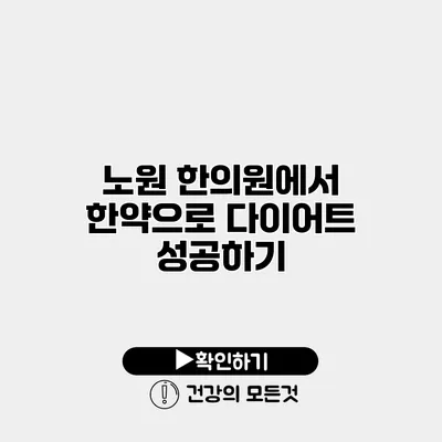 노원 한의원에서 한약으로 다이어트 성공하기