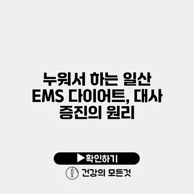 누워서 하는 일산 EMS 다이어트, 대사 증진의 원리