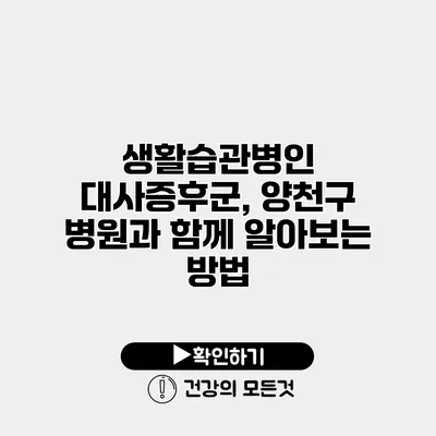 생활습관병인 대사증후군, 양천구 병원과 함께 알아보는 방법