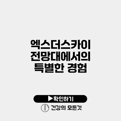 엑스더스카이 전망대에서의 특별한 경험