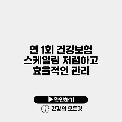 연 1회 건강보험 스케일링 저렴하고 효율적인 관리