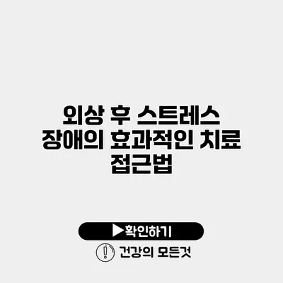 외상 후 스트레스 장애의 효과적인 치료 접근법