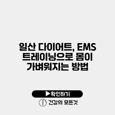 일산 다이어트, EMS 트레이닝으로 몸이 가벼워지는 방법