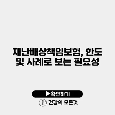 재난배상책임보험, 한도 및 사례로 보는 필요성