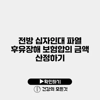 전방 십자인대 파열 후유장해 보험합의 금액 산정하기