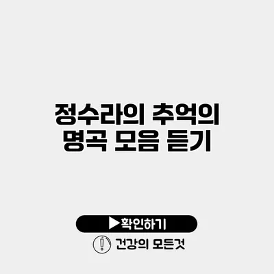 정수라의 추억의 명곡 모음 듣기