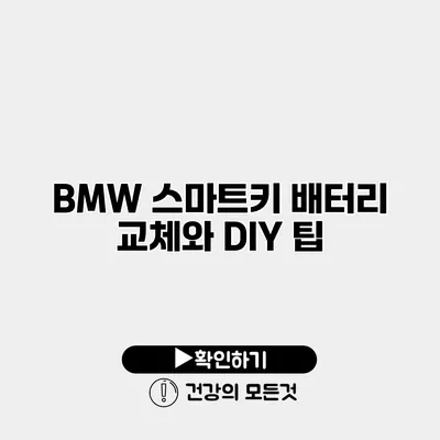 BMW 스마트키 배터리 교체와 DIY 팁