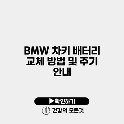 BMW 차키 배터리 교체 방법 및 주기 안내