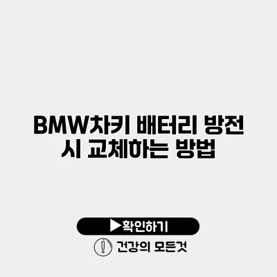 BMW차키 배터리 방전 시 교체하는 방법