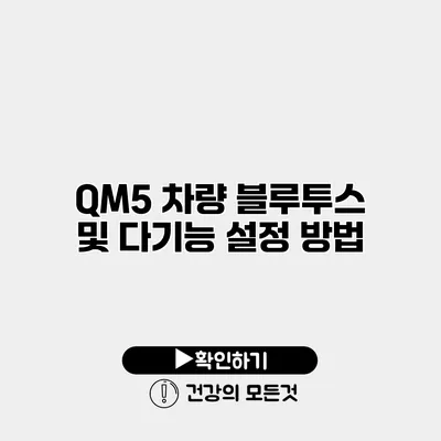 QM5 차량 블루투스 및 다기능 설정 방법