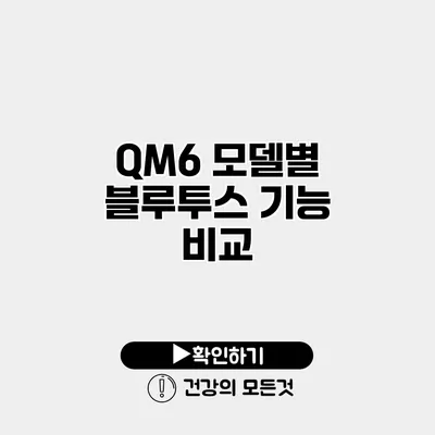 QM6 모델별 블루투스 기능 비교