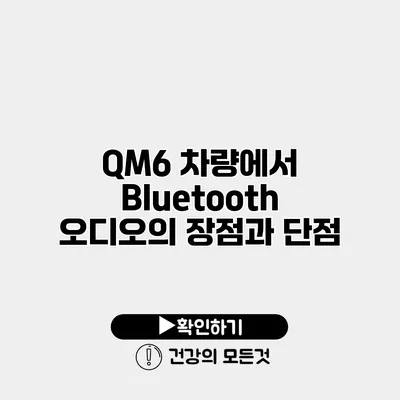 QM6 차량에서 Bluetooth 오디오의 장점과 단점