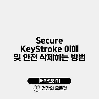 Secure KeyStroke 이해 및 안전 삭제하는 방법