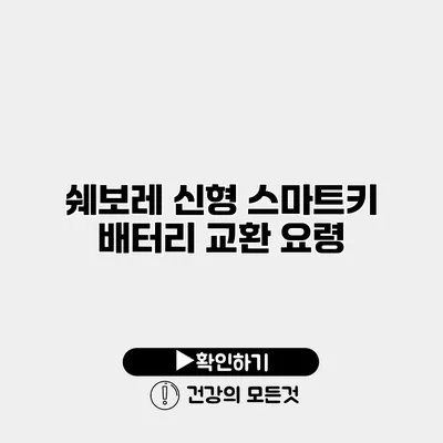 쉐보레 신형 스마트키 배터리 교환 요령