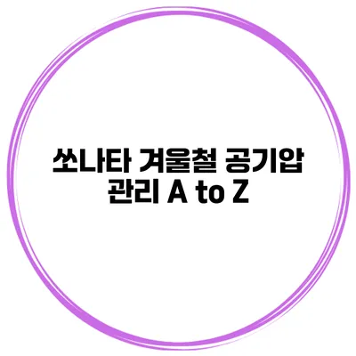 쏘나타 겨울철 공기압 관리 A to Z