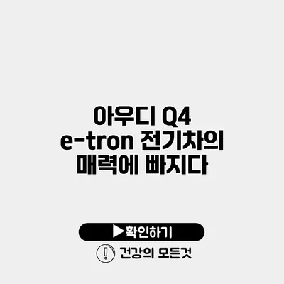 아우디 Q4 e-tron 전기차의 매력에 빠지다