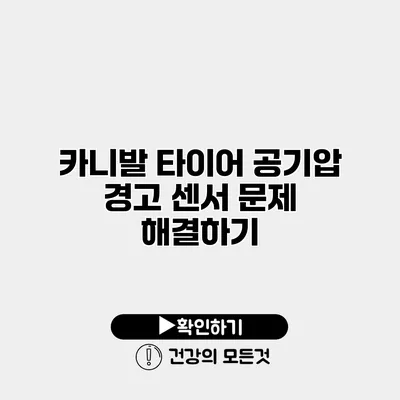 카니발 타이어 공기압 경고 센서 문제 해결하기