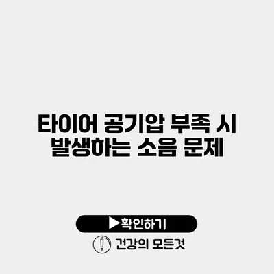 타이어 공기압 부족 시 발생하는 소음 문제